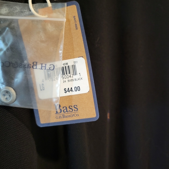 G.H. Bass & Co. Black Polo Shirt, NWT - Picture 4 of 4